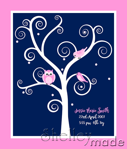 Birth Record Panel - Tree Owl