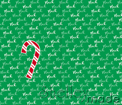 Christmas Santa Sack Panel - Brush Green