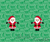 Christmas Santa Sack Panel - Nested Green