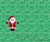 Christmas Santa Sack Panel - Nested Green