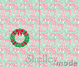 Christmas Santa Sack Panel - Nested White