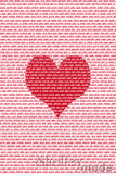 Family Blanket/Quilt Panel - Reverse Heart