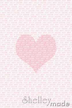 Family Blanket/Quilt Panel - Reverse Heart