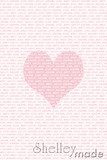 Family Blanket/Quilt Panel - Reverse Heart