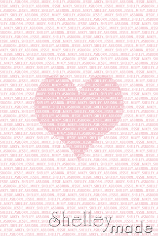 Family Blanket/Quilt Panel - Reverse Heart