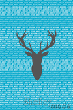 Family Blanket/Quilt Panel - Stag Head