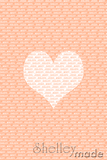 Family Blanket/Quilt Panel - Reverse Heart