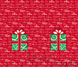 Christmas Santa Sack Panel - Typographic Red