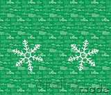 Christmas Santa Sack Panel - Typographic Green