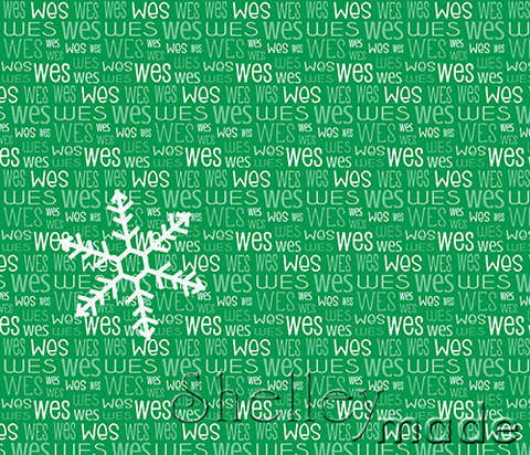 Christmas Santa Sack Panel - Typographic Green