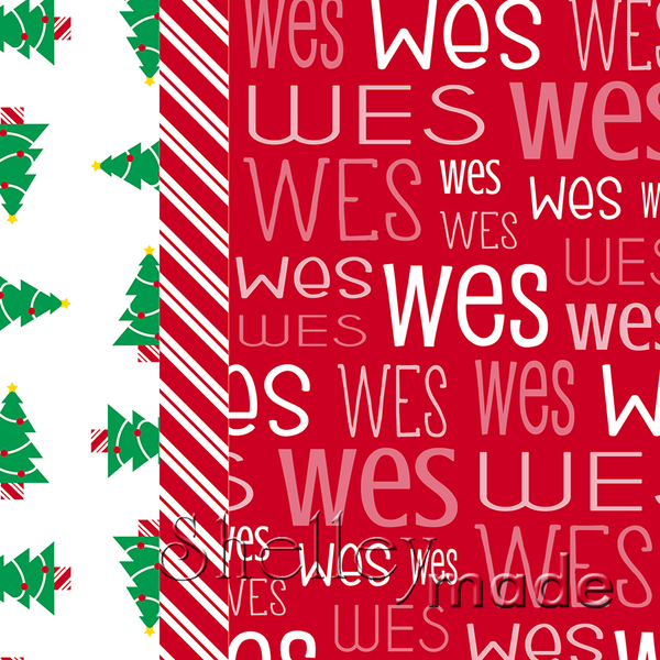 Christmas Pillowcase Panel - Christmas Typographic
