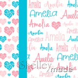 Typographic Image Pillowcase Panel - Cursive