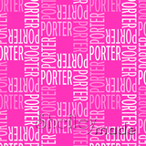 ShelleyMade Personalised Name Design Fabric Squared - Classic Upper