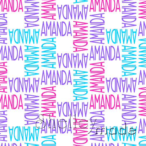 ShelleyMade Personalised Name Design Fabric Squared - Flexi Upper