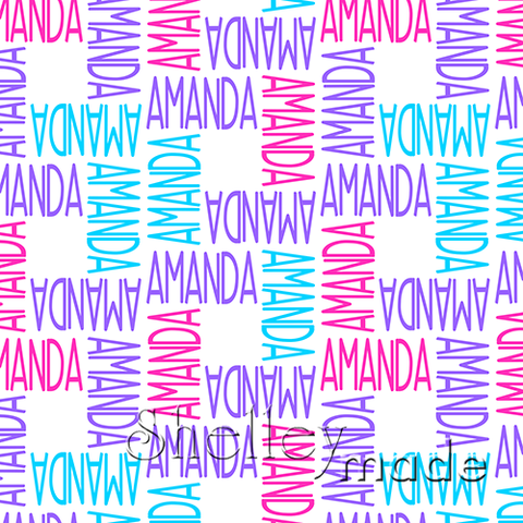 ShelleyMade Personalised Name Design Fabric Squared - Flexi Upper