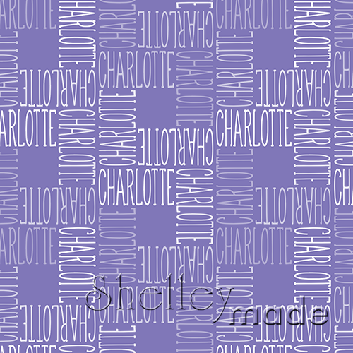 ShelleyMade Personalised Name Design Fabric Squared - Slender Upper