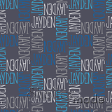 ShelleyMade Personalised Name Design Fabric Squared - Slender Upper