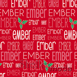 Christmas Typographic Image - Red