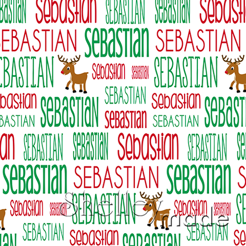 Christmas Typographic Image - White