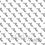 Ava - Diagonal Design - Script Small