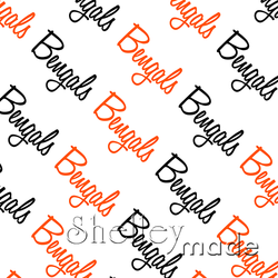 Bengals - Diagonal Design - Script