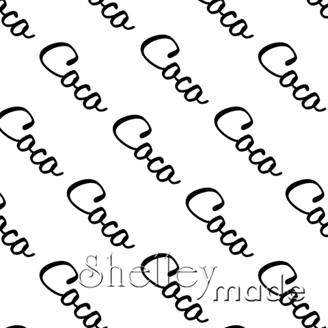 Coco - Diagonal Design - Script