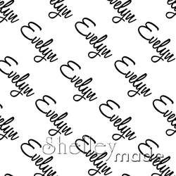 Evelyn - Diagonal Design - Script