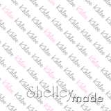 Khloe - Diagonal Design - Script Small