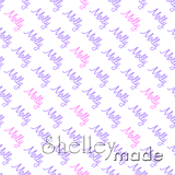 Molly - Diagonal Design - Script Small