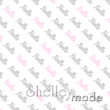 Noelle - Diagonal Design - Script Small