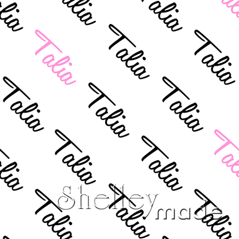 Talia - Diagonal Design - Script