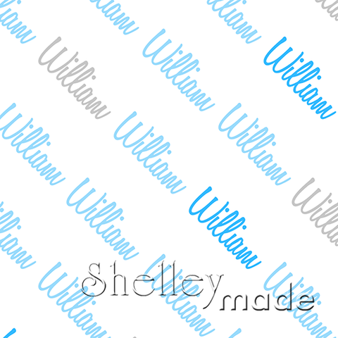 William - Diagonal Design - Script