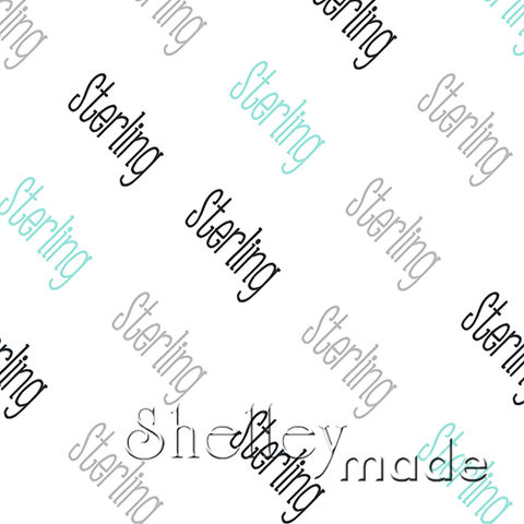 Sterling - Diagonal Design - Slender