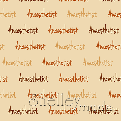 Anaesthetist - Horizontal Design - Hand