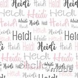 Heidi - Typographic Design - Cursive