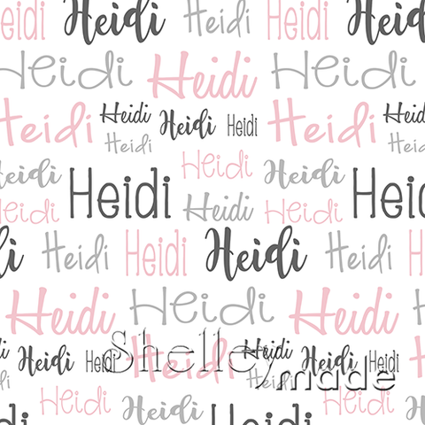Heidi - Typographic Design - Cursive