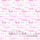 Heidi - Typographic Design - Cursive Small
