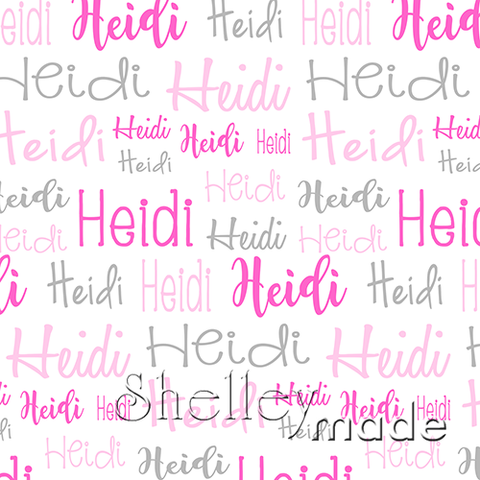 Heidi - Typographic Design - Cursive
