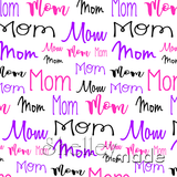Mom - Typographic Design - Cursive