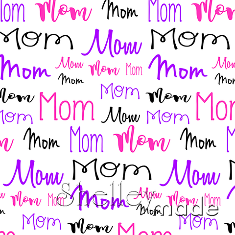 Mom - Typographic Design - Cursive