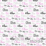 Olive - Typographic Design - Cursive Small