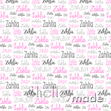 Zahlia - Typographic Design - Cursive Small