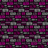 Aaliyah - Typographic Design - Print Small