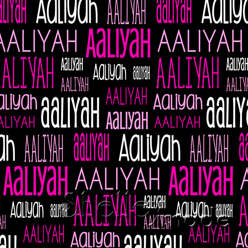 Aaliyah - Typographic Design - Print
