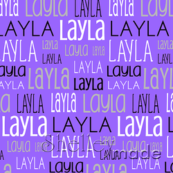 Layla - Typographic Design - Print