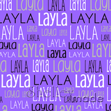 Layla - Typographic Design - Print