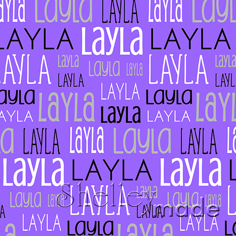 Layla - Typographic Design - Print