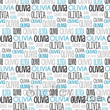 Olivia - Typographic Design - Print Small