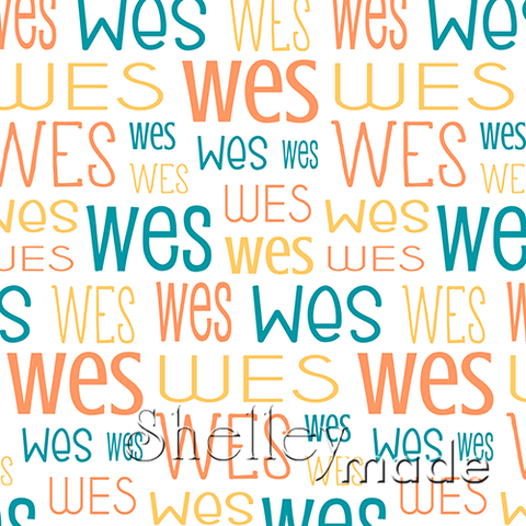 Wes - Typographic Design - Print