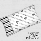 Diagonal Image Pillowcase Panel - Playful